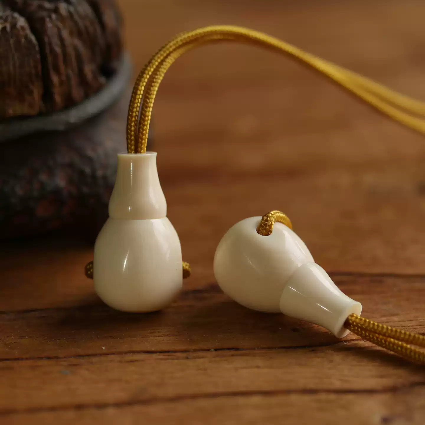 天然猛獁牙三通佛頭兩件式榫卯結構文玩配飾