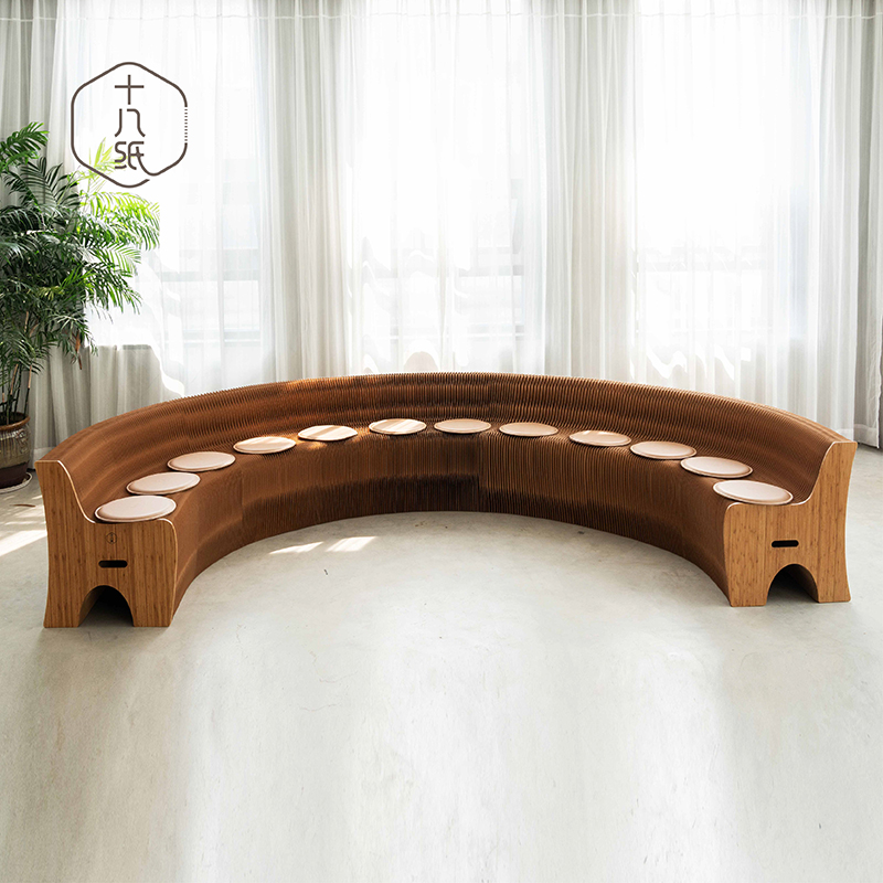 Eighteen paper back folding chair multi-person kraft paper folding chair fashion simple organ sofa deformation furniture