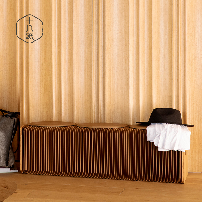 18 paper folding bench dwarf bench multi-person seat fashion and casual dining chair rest waiting for chair design furniture