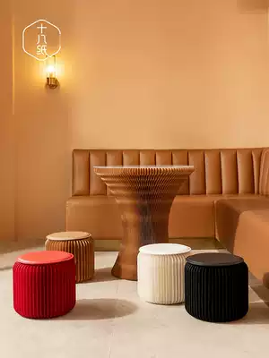 Eighteen paper folding stool Fashion creative space-saving low stool Small apartment bench Household coffee table stool Low round small stool