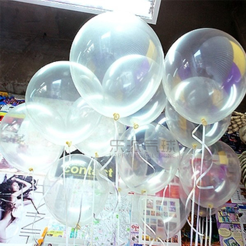 South Korea's NEO original import 10 inch 12 inch 16 inch round balloon crystal white and transparent balloon