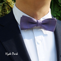Hyde Park Men's Bow Tie Groom's Wedding Korean version of British Retro Lavender Bow Collar