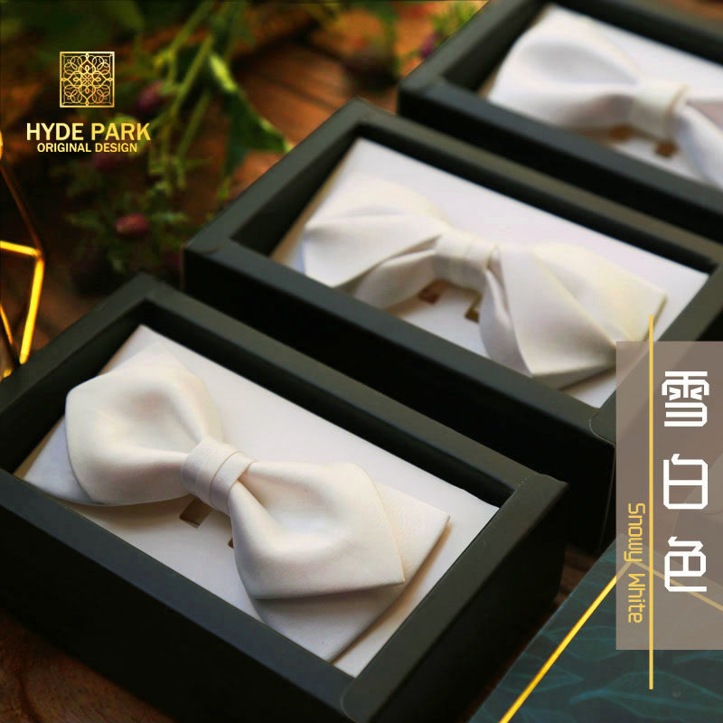 Hyde Park groom bow tie male wedding white Korean version of the British best man Forest dress bow collar flower