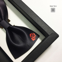 Hyde Park Original Wedding Wedding Groom Best Man Purple Black Wine Red Rose Male Bow Tie
