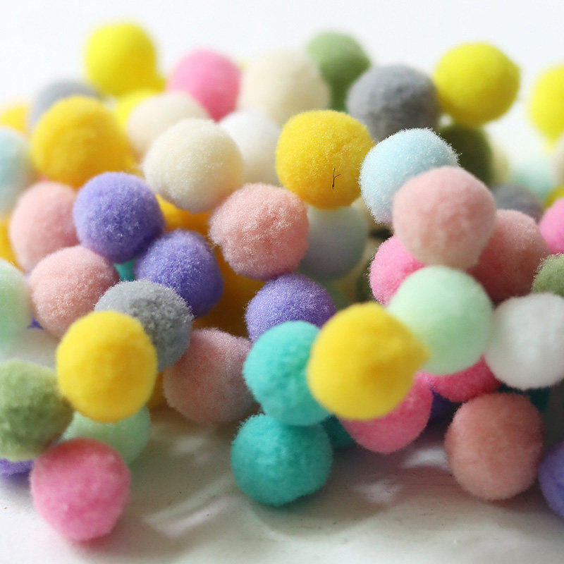 1 5 cm Candy Color Plush Ball Hand Work Diy Accessories Children Kindergarten Phone Protection Shell Clothing Shoes Cap Accessories