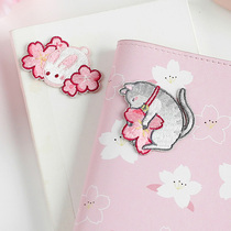 ins cute embroidery stickers girl heart Japanese doughunt Dragon sang bag set decorative stickers schoolbag diy self-adhesive