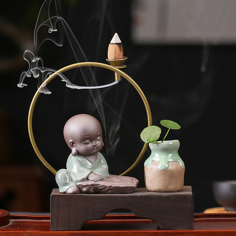Creative Tea Pamby small monk Pendulum Pieces Zen balsamery Fragrant Purple Sand Cute Handmade Tea Dao Tea Table Accessories tea Play