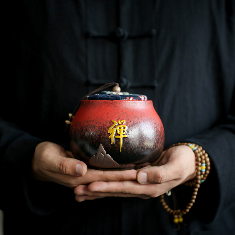 Tea Leaf Jar Boutique Fancy Purple Sand Seal Tank Home Portable Iron Guanyin Deposit Tea Pot Creative Merit Tea Pot Accessories