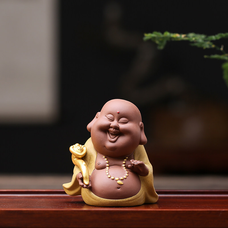 Purple Sand Tea Pamby the Buddha Pendulum Boutique can raise creative tricks The big belly can hold the Harvard Tea Play flower pot decorations