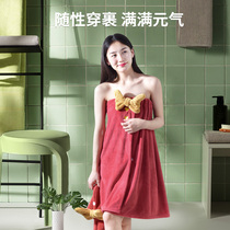 Bath towel Women summer can wear can be wrapped home than cotton absorbent bath towel thin bath skirt three sets 2021 New