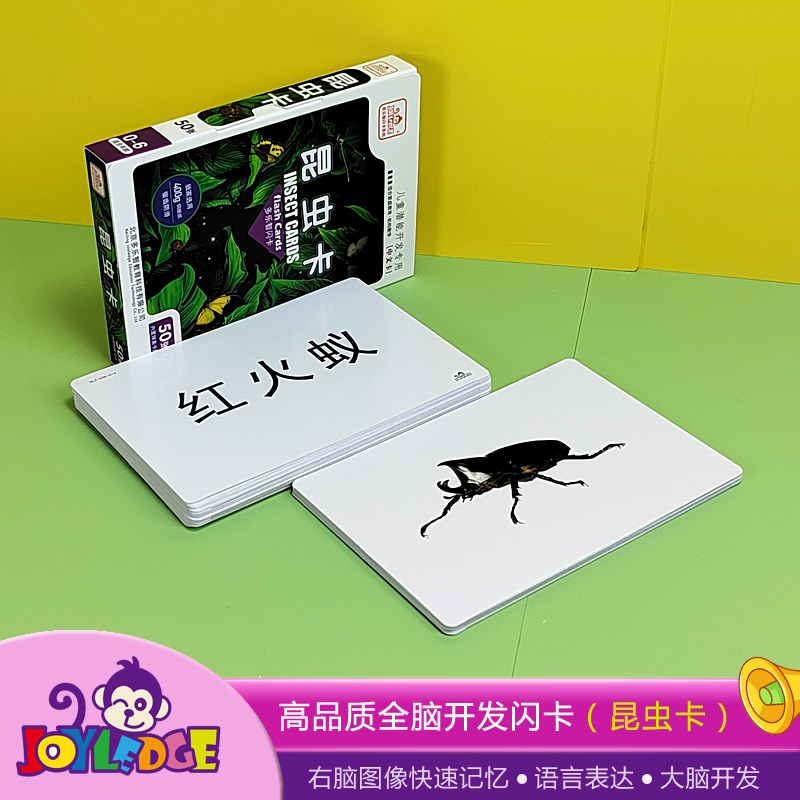Dolezhi insect kaduman early education encyclopedia flash card whole brain development teaching aids baby baby Enlightenment cognitive card