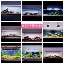 Customized landscaping native streams three lakes in South America tank bottom sand turtles fins slugs water plants
