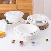 Pure white ceramic large soup bowl large noodle bowl soup bowl deep bowl restaurant hotel household tableware ramen bowl