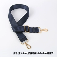 Ширина 3,8 см, синий, со светло-золотым крючком.