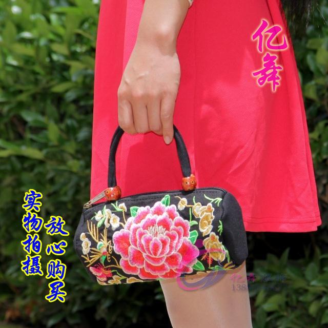 Mới Vân Nam gió dân tộc túi thêu túi phụ nữ túi xách thêu túi eo trống nhỏ ví tiền xu gói đường chéo balo da nữ