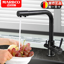 Mai Elite Kitchen Straight Drinking Tap Two-in-one Rotary Stainless Steel Wash Basin Hot and cold tap T9268
