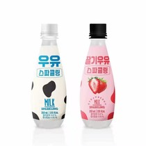 South Koreas mouth furos milk strawberry flavored carbonated beverage soda bubble soda iced 350ml