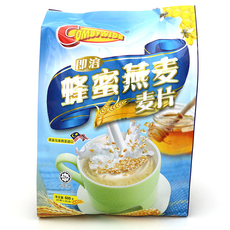 Malaysia imports COMBYWIDE comparable i.e. soluble honey oat wheat flakes 600g-Taobao