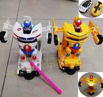 The Lantern Festival Childrens Mobile Police Car Sports Car Lantern Car Luminous Music Seven Colorful Universal Wheels Dazzling Dancing Toys