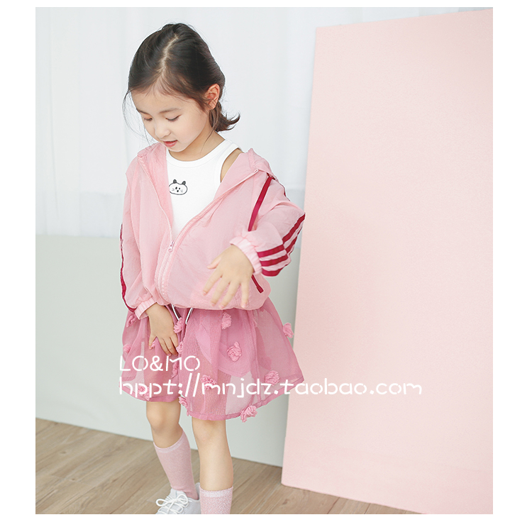 Lồng lồng nhà trẻ em tùy chỉnh của quần áo cô gái bé quần áo chống nắng cậu bé điều hòa không khí áo khoác mỏng áo thể thao ngoài trời mùa hè quần áo áo khoác gió trẻ em