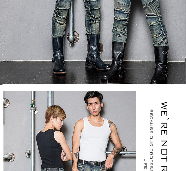 UGLYBROS xe máy đi xe đua quần bảo vệ vành đai thả bốn mùa căng xe máy quần jean nam và nữ - Xe máy Rider thiết bị đai đeo đầu gối