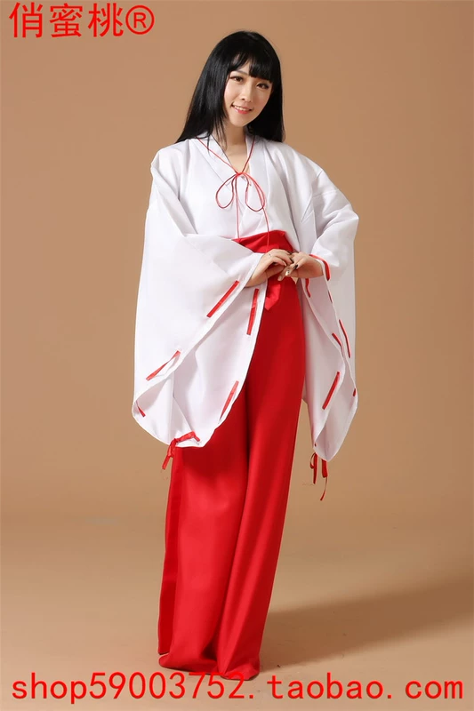 Trang phục cosplay anime Inuyasha Veganulaceae COS trang phục phù thủy Anime Tóc giả 屐 cung tên đạo cụ