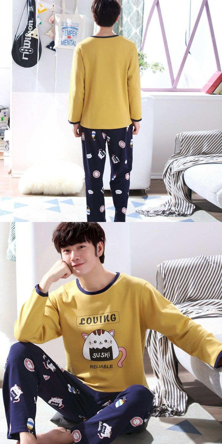 Đồ ngủ cha mẹ trẻ em mùa thu và mùa đông cotton dài tay nữ kho báu cậu bé bông mẹ cha gia đình ba phù hợp với dịch vụ nhà đồ pijama nam