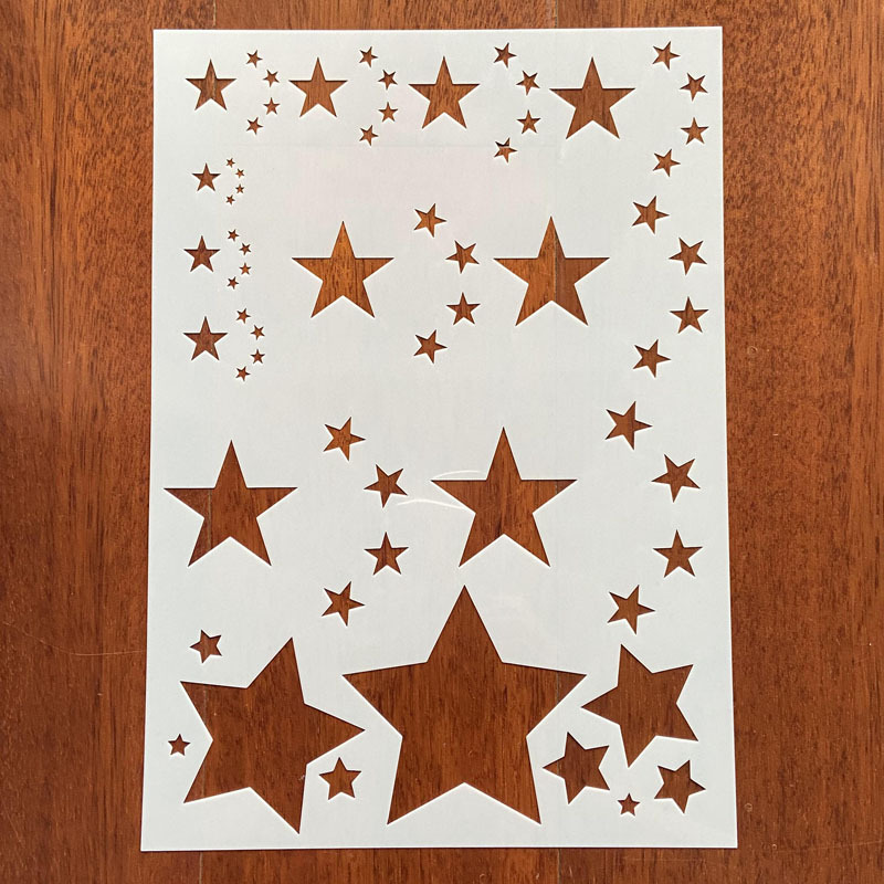 Oil Painting Heart Hollow Template Five-Pointed Star Template Makeup Template Holiday Face Painting Template Face Stickers