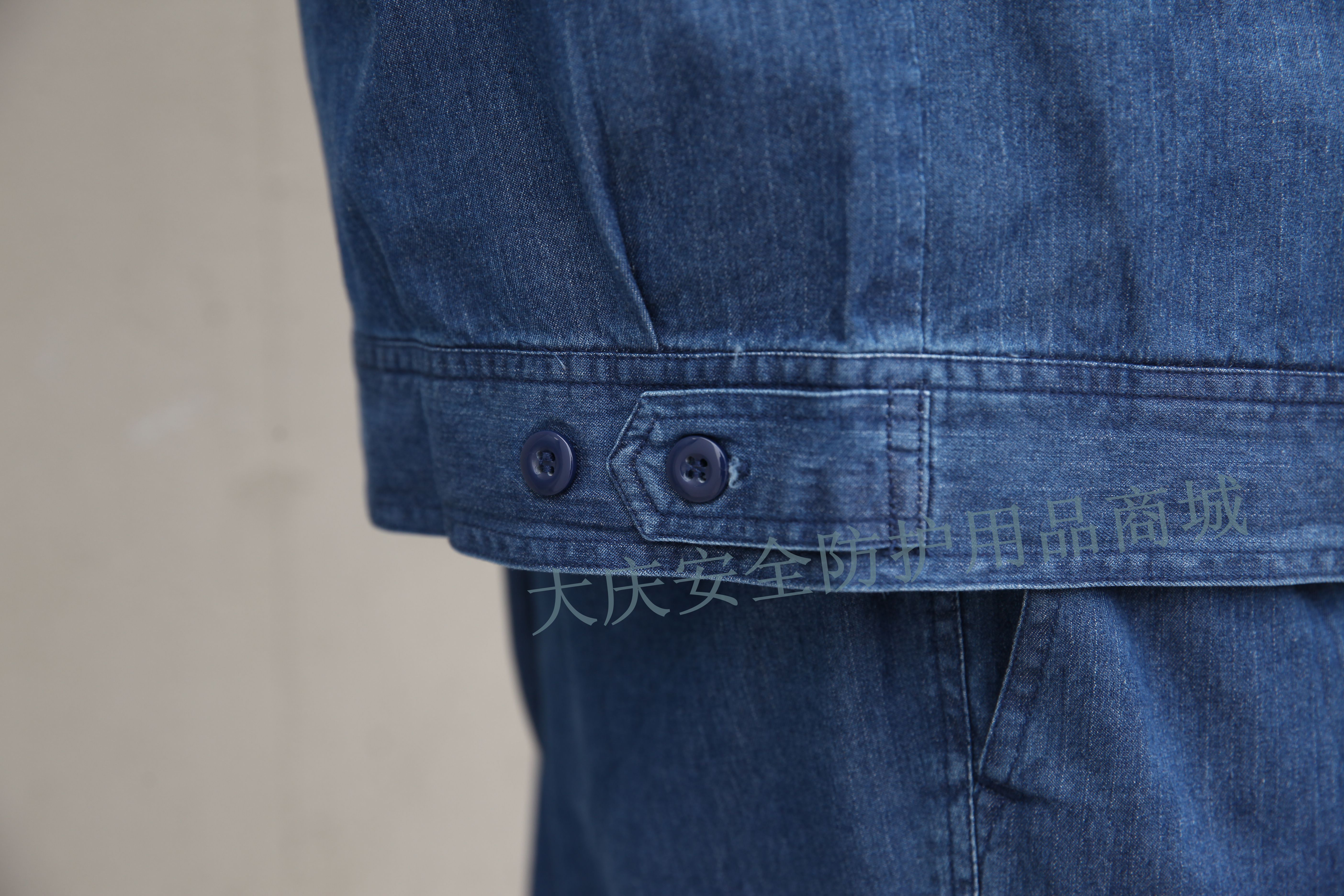 Quần áo bảo hộ lao động PetroChina Chất liệu denim chống tĩnh điện Da Khánh Workstation Gas Station Summer Thin Single Set quan ao nam