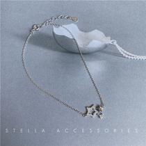 STELLA ACC ) 星空闪耀脚链 五角星闪钻脚环简约幸运星纯银脚饰品