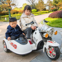 Twin childrens electric motorcycle three-wheeled baby child oversized baby charging toy can sit double