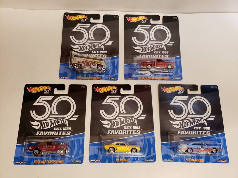 Hot Wheels 50Th Anniversary Special Edition Rubber Tire Favorite Edition Gasser and Other B Models 2018K50 Blister Pack Damaged