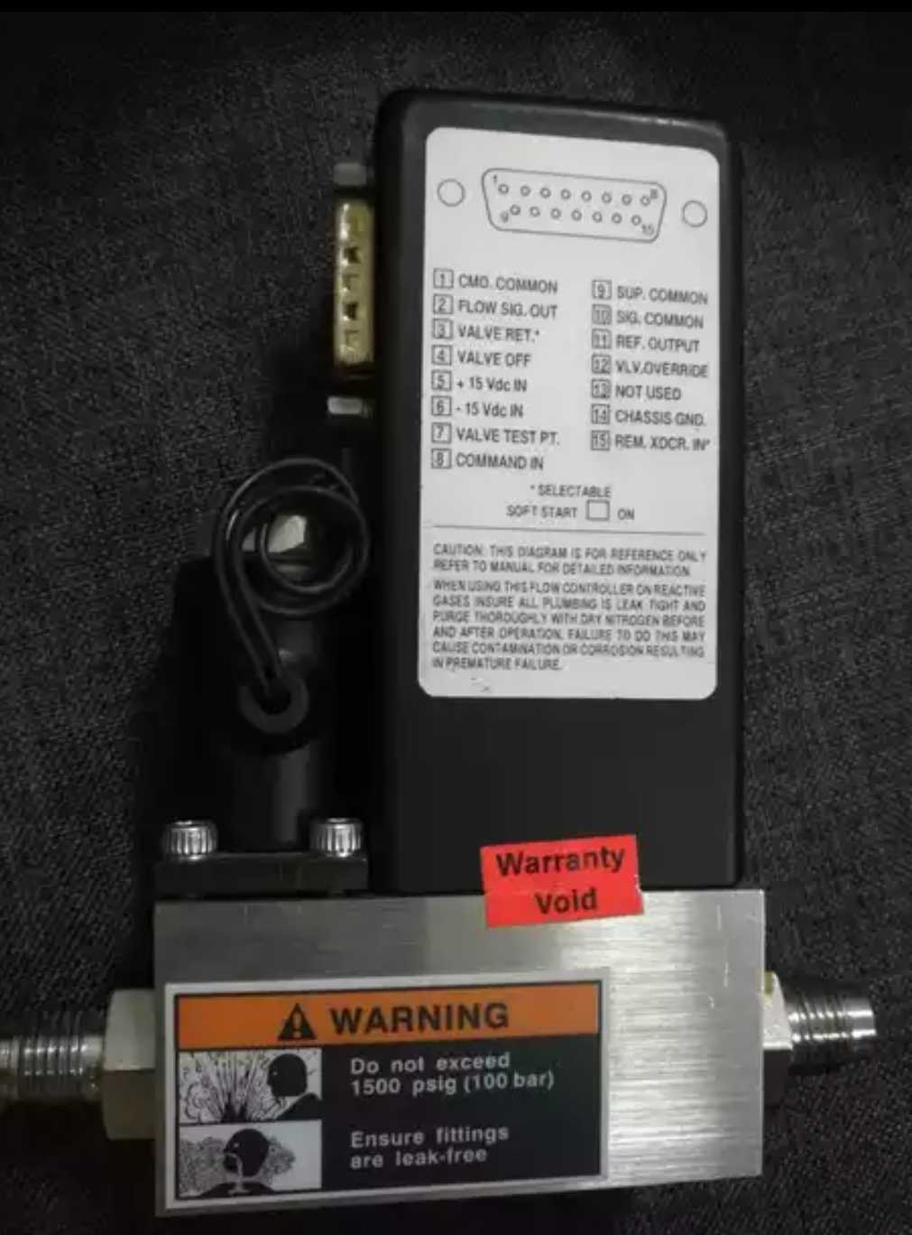 Inlet BROOKS 5850E gas mass flow meter NAr argon gas 100SCCM