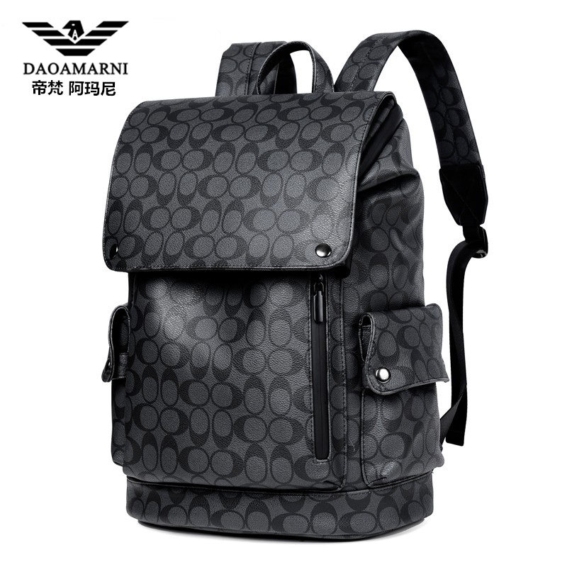 2021 new men's double shoulder bag fashion Outdoor travel Shoulder Bag Business Tide Cards Big capacity Bag Boys