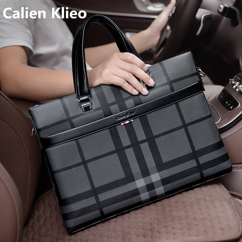 Calien Klieo new men's business briefcase fashion handbag with large capacity hand bag