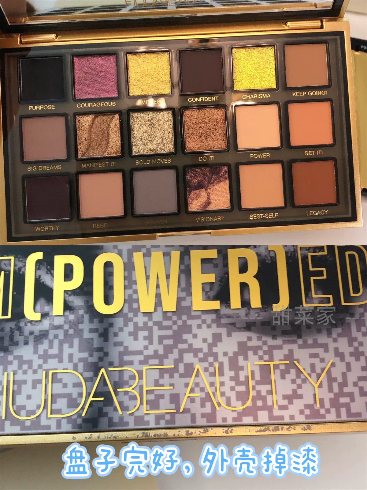 Палетка Lucky Gold Huda beauty 2022 Christmas новая 18-цветная палетка теней ED POWER