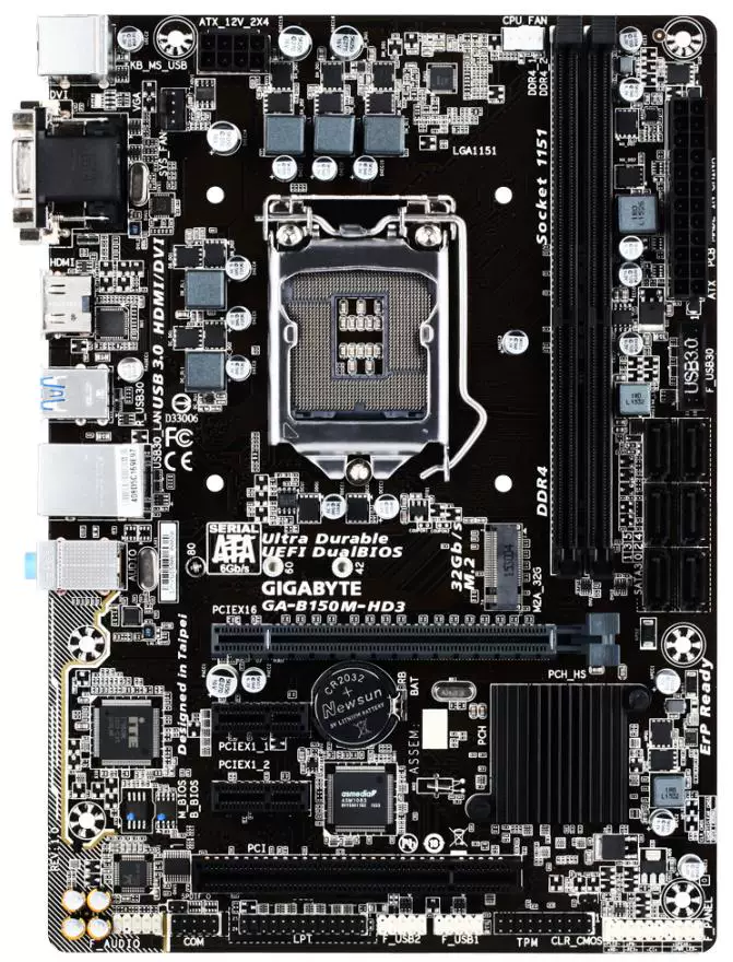 Найдите новый! Gigabyte B150M-HD3 H110 B250 материнская плата 1151 DDR4 поддерживает 6789 поколение E3 V5 v6