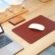 Molanxi double-sided cowhide desk pad mouse pad ປີ້ນກັບກັນໄດ້ສໍາລັບຫ້ອງການແລະເຮືອນ ການອອກແບບໂຄງສ້າງງ່າຍດາຍ