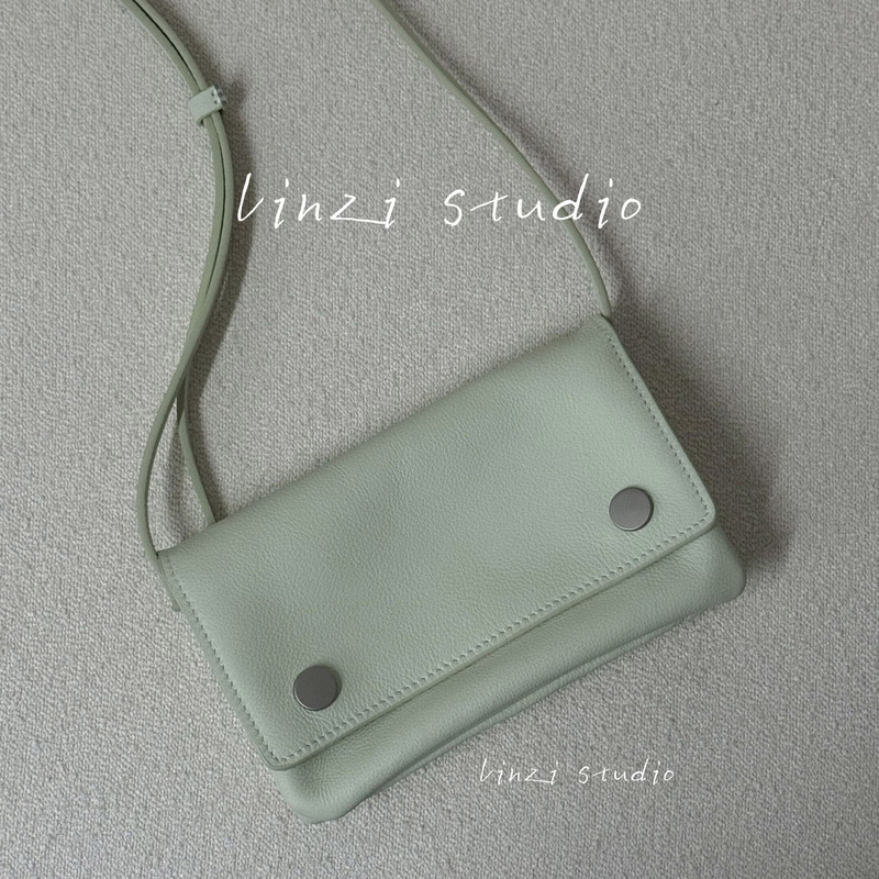 Linzi Minimalist Niche Design First-Layer Cowhide Ultra-Soft Multi-Compartment Phone Bag, Card Holder, Crossbody Passport Bag