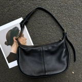 Минималистичная универсальная сумка на одно плечо, сумка через плечо, из натуральной кожи