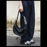 Минималистичная универсальная сумка на одно плечо, сумка через плечо, из натуральной кожи