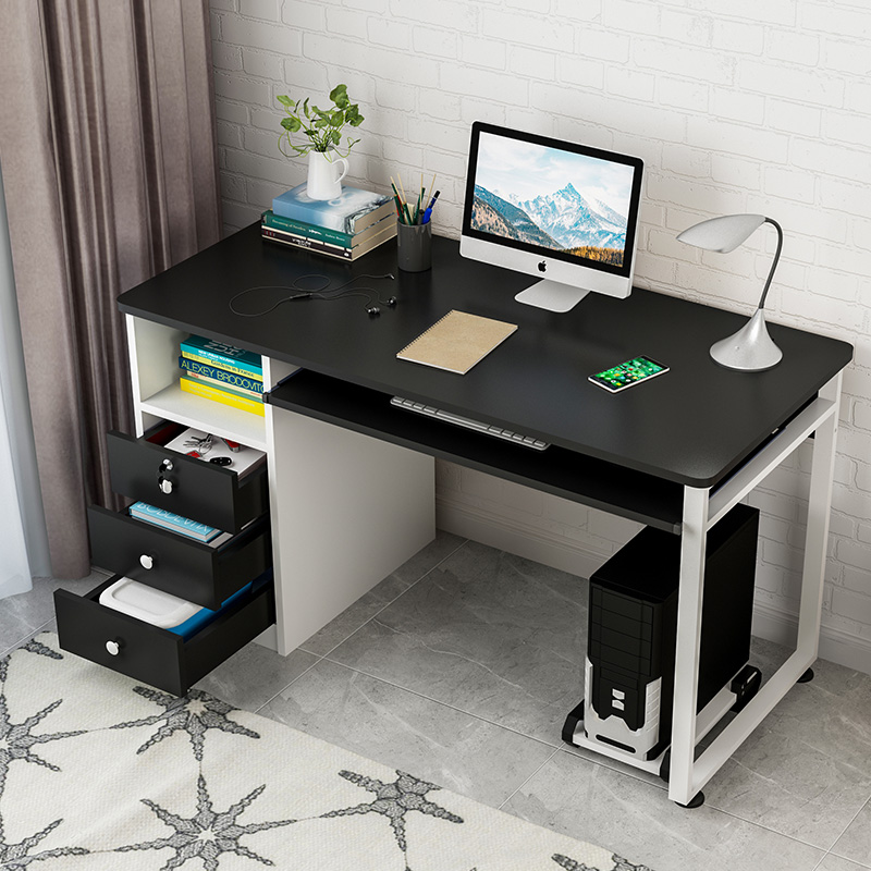 Simple computer desktop desk home office drawer with lock desk student desk modern simple bedroom desk