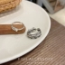 Hàn Quốc Dongdaemun S925 bạc sterling bạc retro nhiều lớp nhẫn goodluck chữ mở ngón trỏ nhẫn nhẫn cá tính - Nhẫn