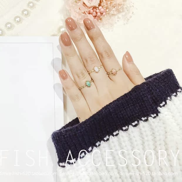 Hàn Quốc siêu tinh tế ngọt ngào zircon tình yêu trái tim bạn gái bạn gái món quà ngón tay nhẫn nhẫn nữ trang sức nhẫn cầu hôn
