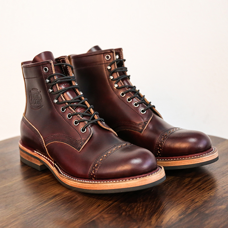 In Stock! Horween Cxl8 Color Horween Tea Core Leather + Handmade Goodyear Welted Workwear Paratrooper Boots In Stock! Horween Cxl8 Color Horween Tea Core Leather + Handmade Goodyear Welted Workwear Paratrooper Boots