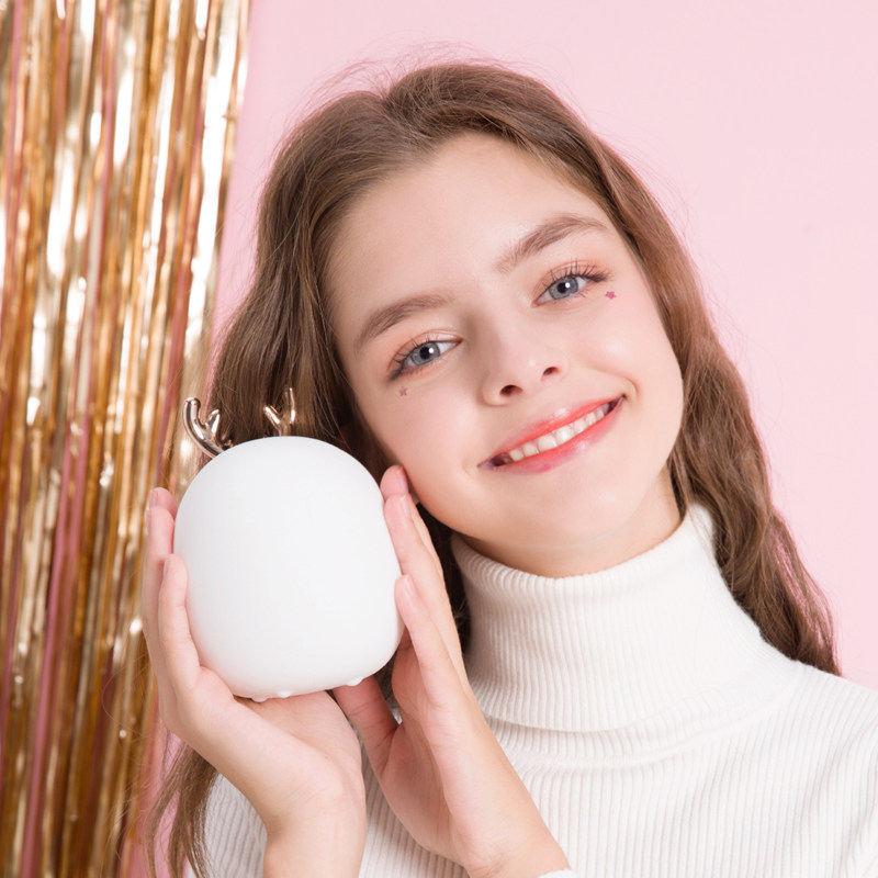 3life cute deer rabbit small night light girl's heart led warm light shooting Atmosphere Light Decompression Creative Gifts