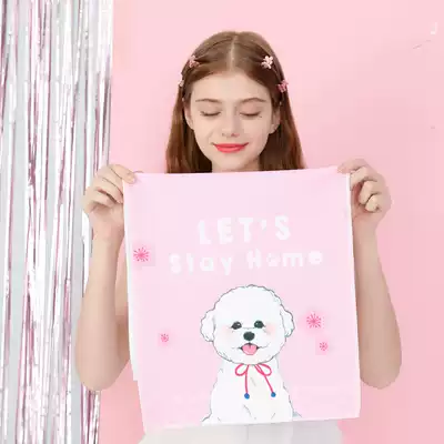 Original design of the year of the ox than the bear dog cow cross dress Junsuke Shiba Dog girl heart home towel couple wash face towel