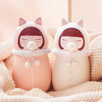 Teenage Girl Hearts Bubble Girl Warm Hand Pousb Charging Treasure Two-in-one Portable and Warm Baby Gift