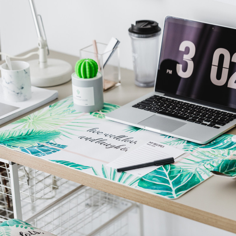  Mattys original Nordic leaf warm desk pad Desk warm hand heating writing pad Student writing board