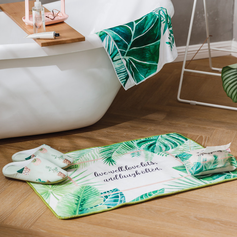 Forest Tropical Flarebird Nordic Leaves Ground Mat Home Doormat Mats Cushion Bathroom Mat Original Design